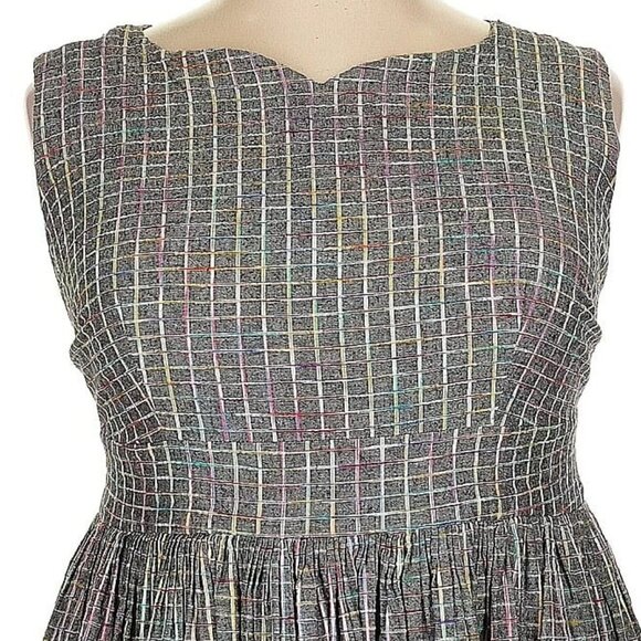 Modcloth "Fabulous Fit and Flare" in Grey Stripes - Picture 8 of 9